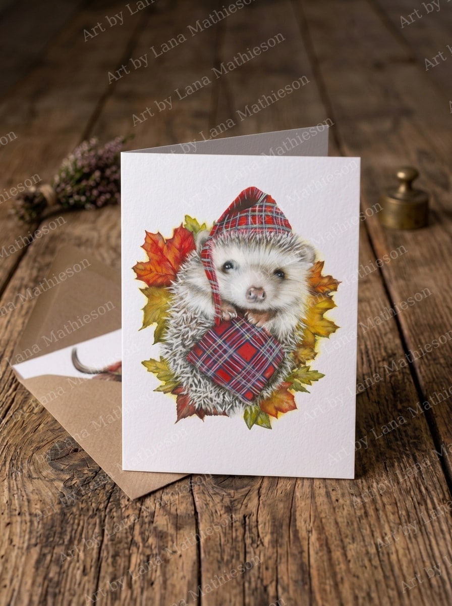 Autumn in Airdrie design on an A6 greeting card.