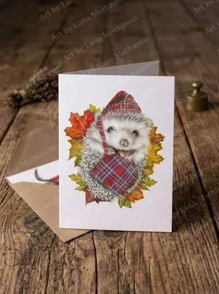 Autumn in Airdrie design on an A6 greeting card.