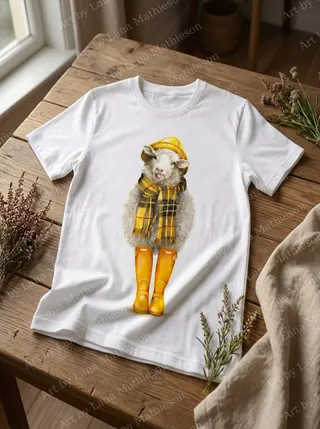 Autumn in Scotland design on a T-shirt.