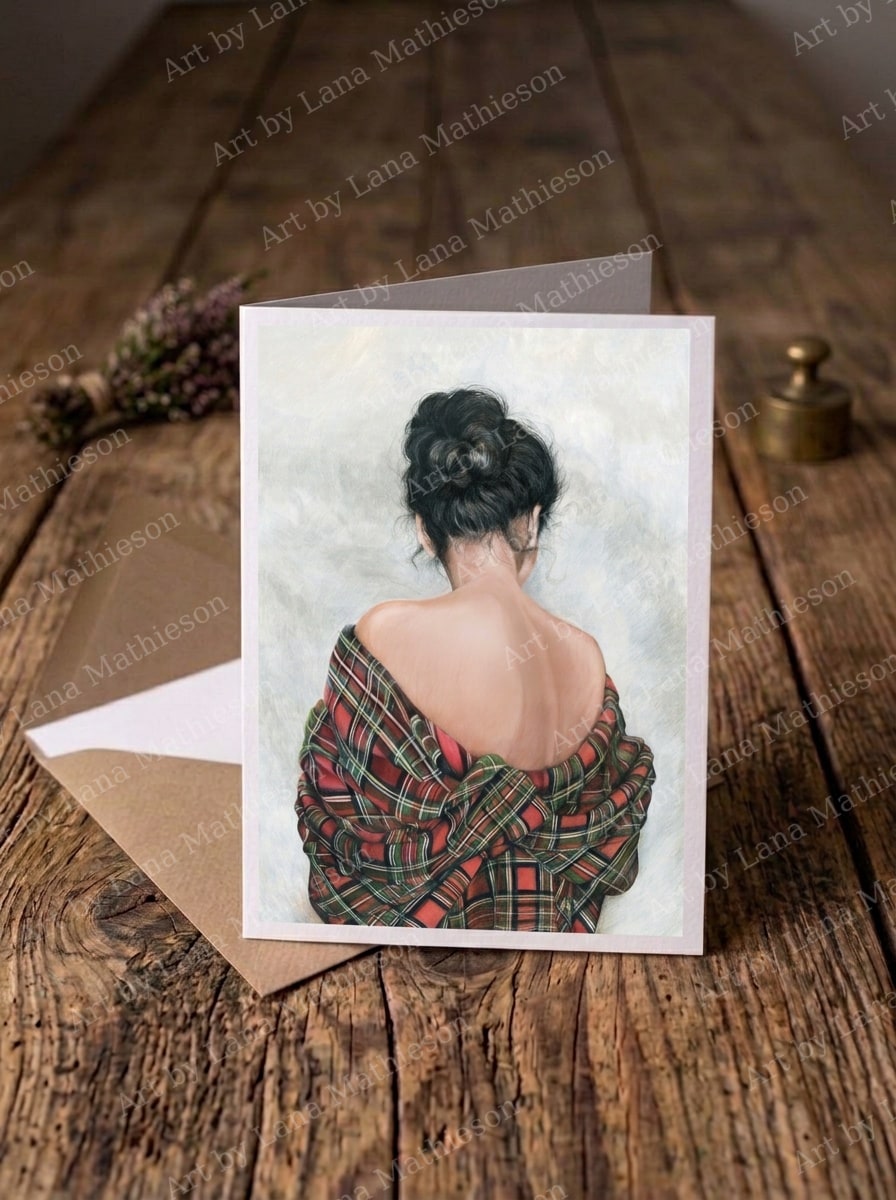 Claire design on an A6 greeting card.