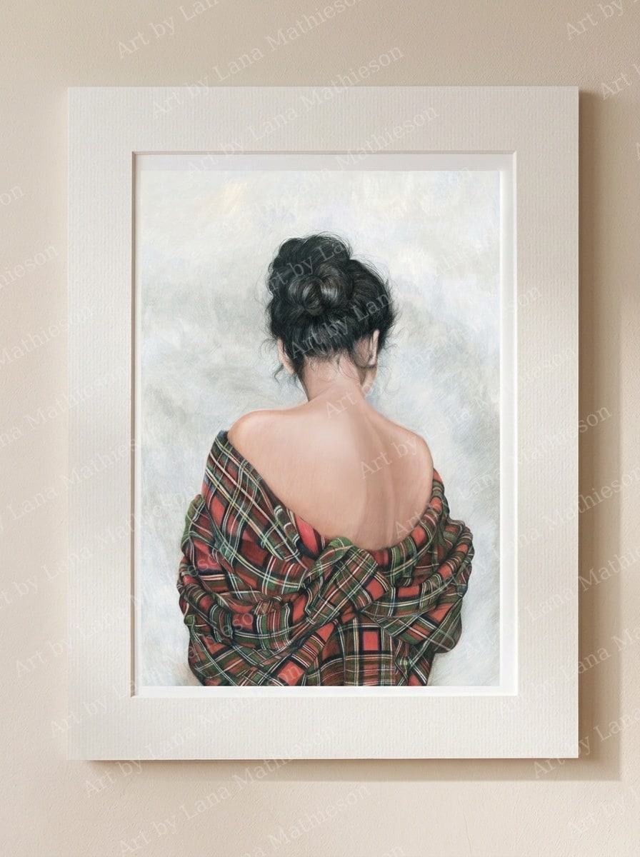 Claire design on a mounted fine art print.