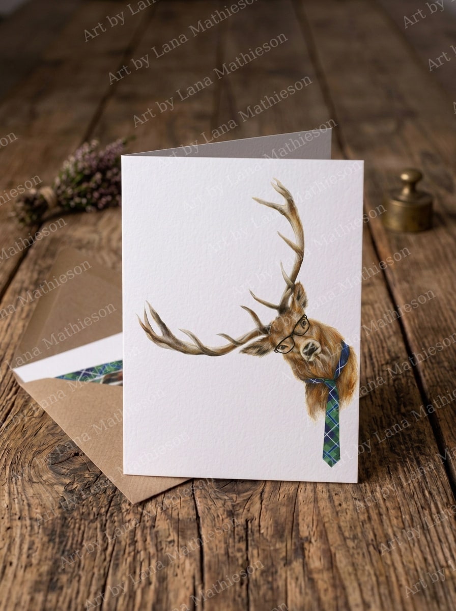 Corporate Scotland design on an A6 greeting card.