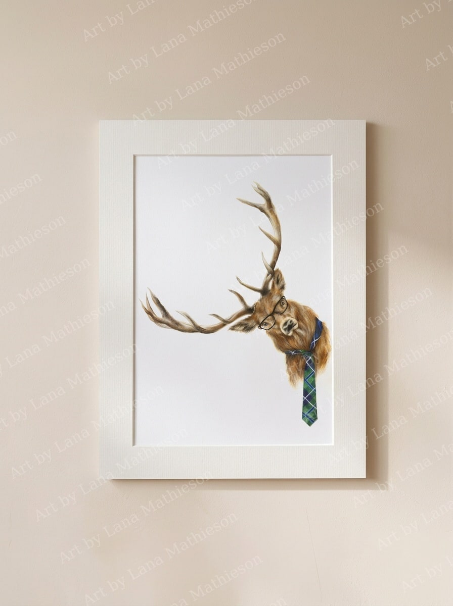 Corporate Scotland design on a mounted fine art print.