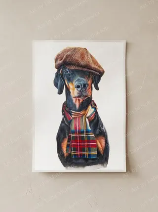 Peaky Dobie design on an A1 scenic poster.