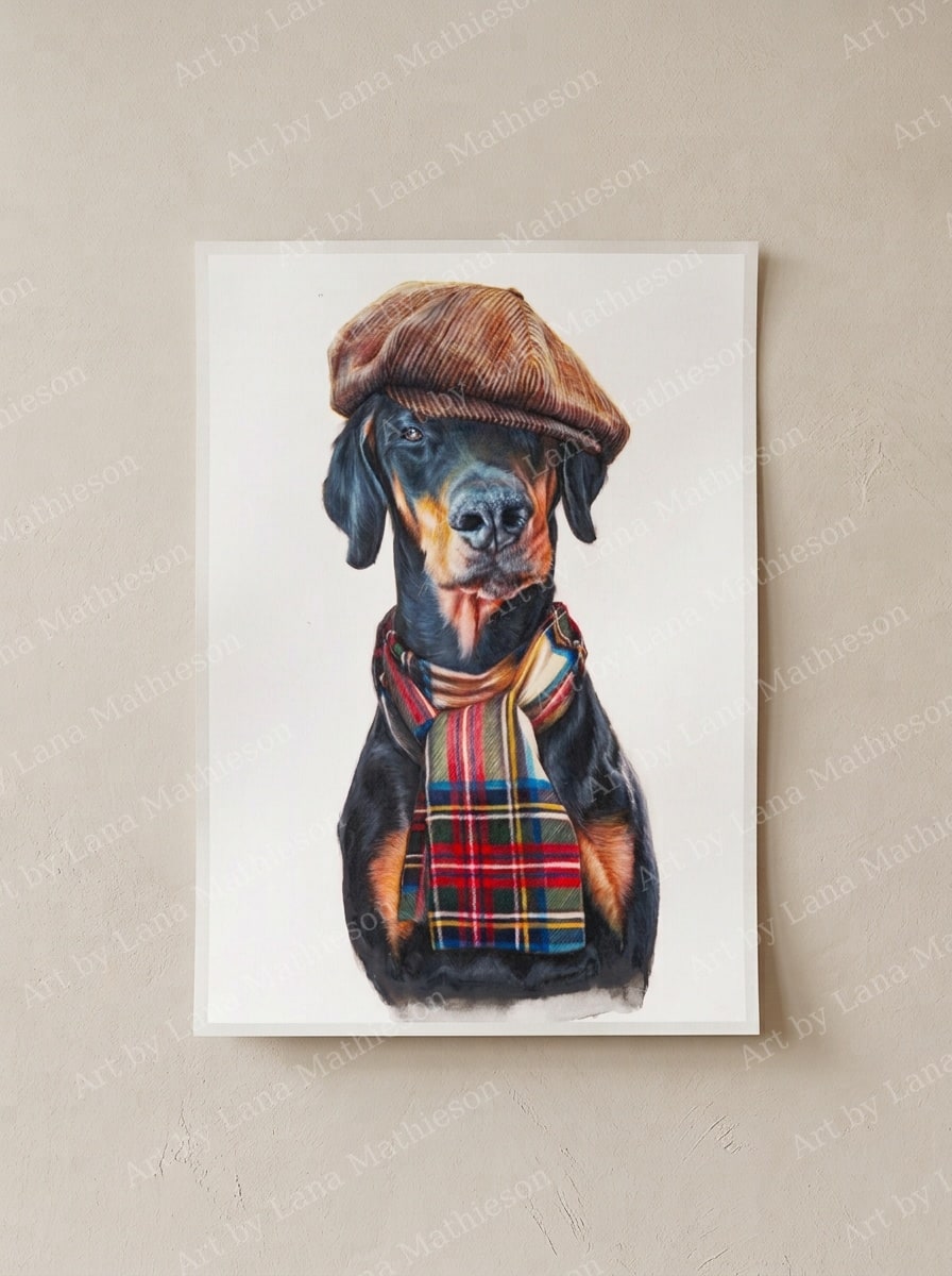 Peaky Dobie design on an A1 scenic poster.