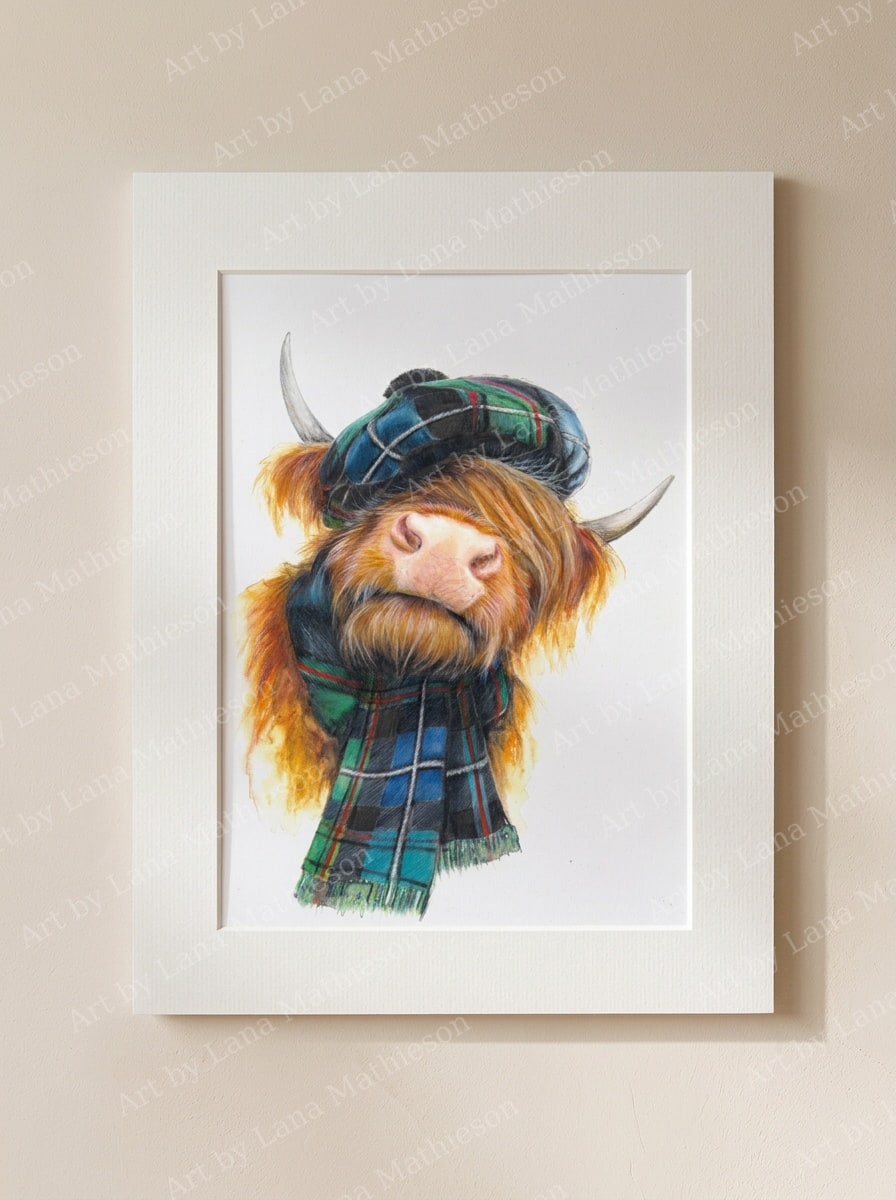 Dornie Macrae design on a mounted fine art print.