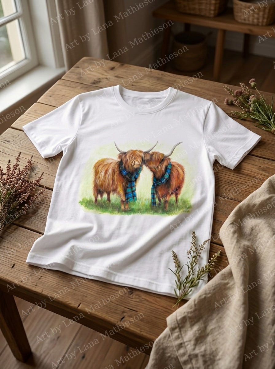 Downtown Duirinish design on a T-shirt.