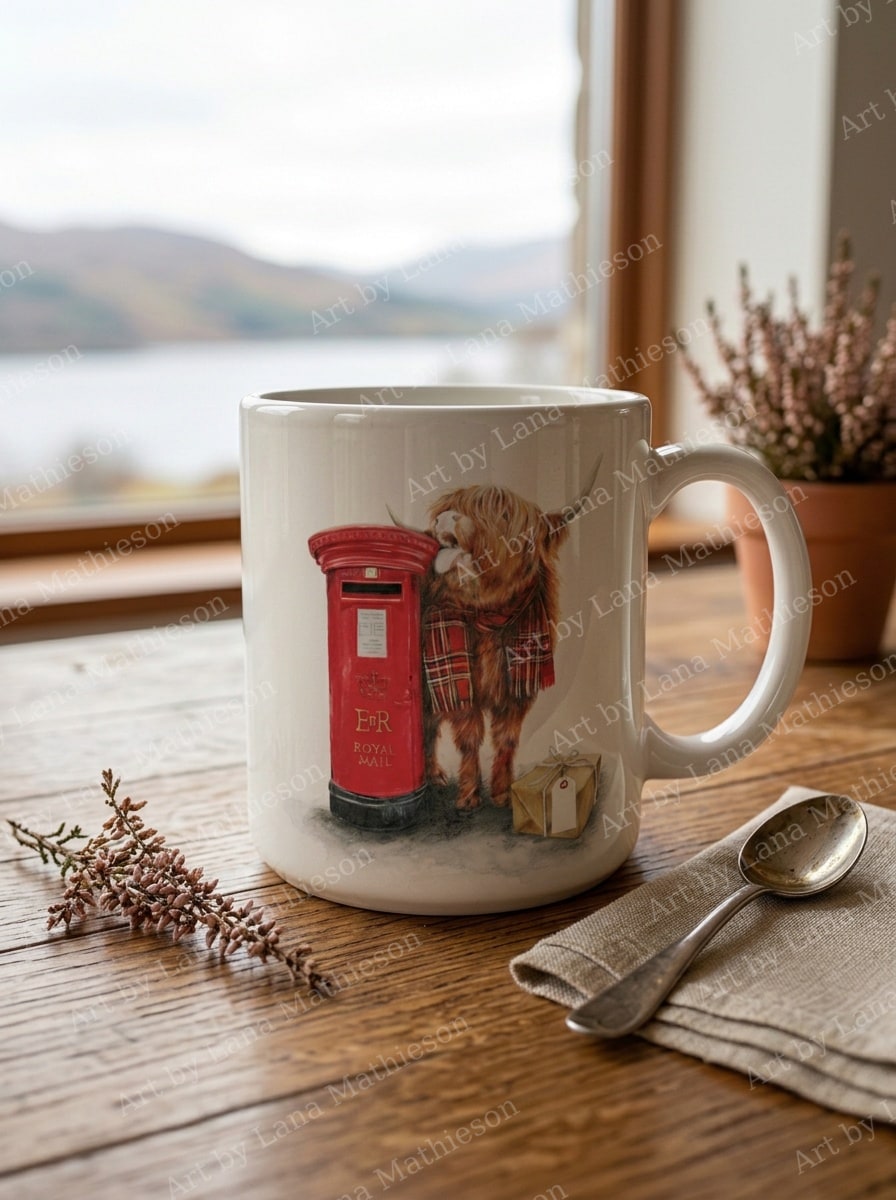 Free Stamp Licks design on a ceramic mug.