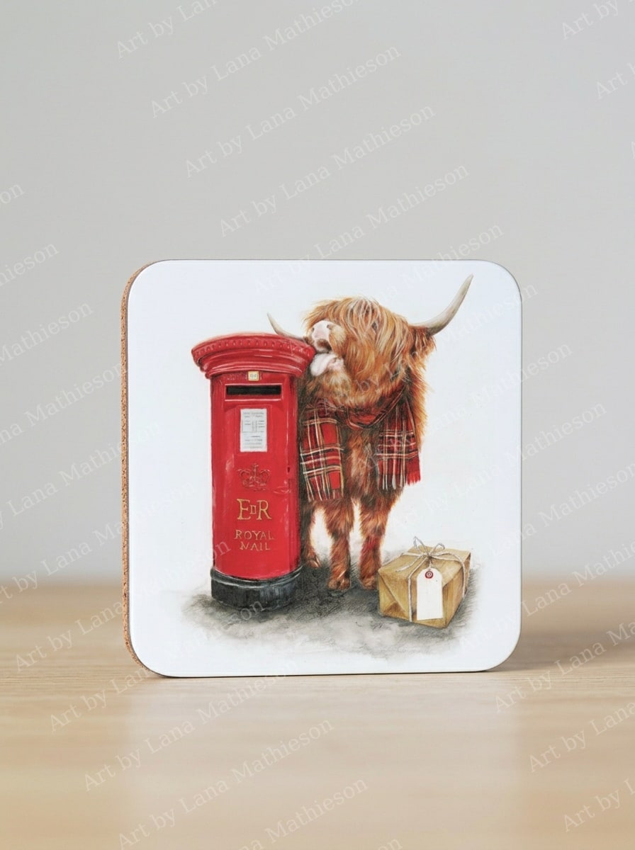 Free Stamp Licks design on coasters.