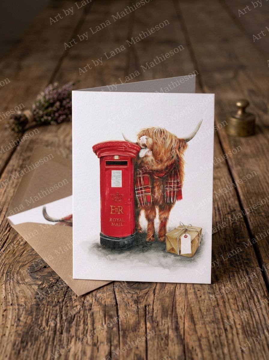 Free Stamp Licks design on an A6 greeting card.