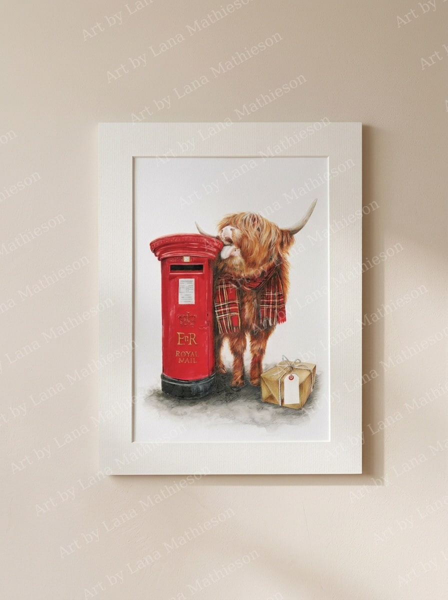 Free Stamp Licks design on a mounted fine art print.