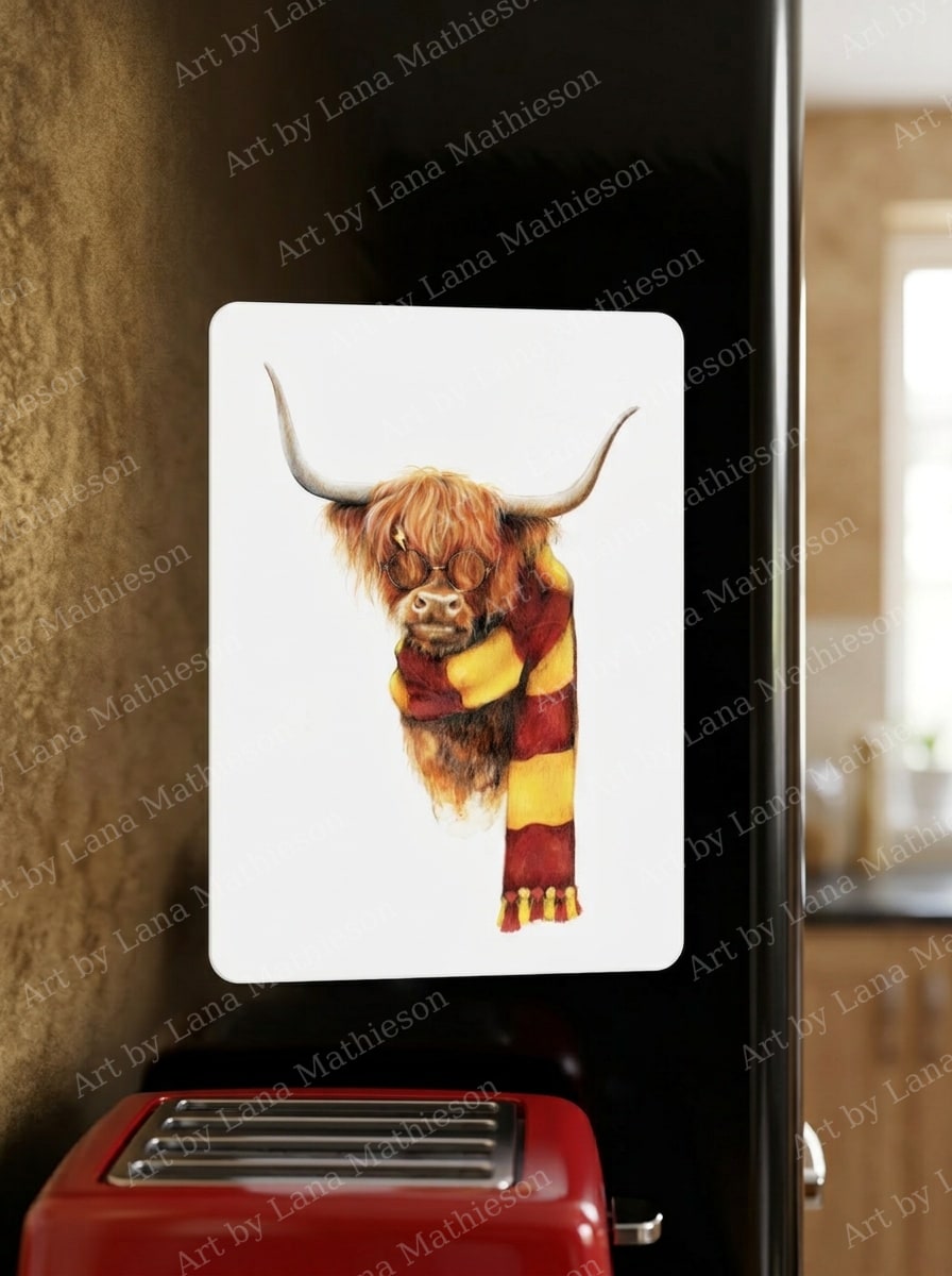 Hairy Potter design on a fridge magnet.