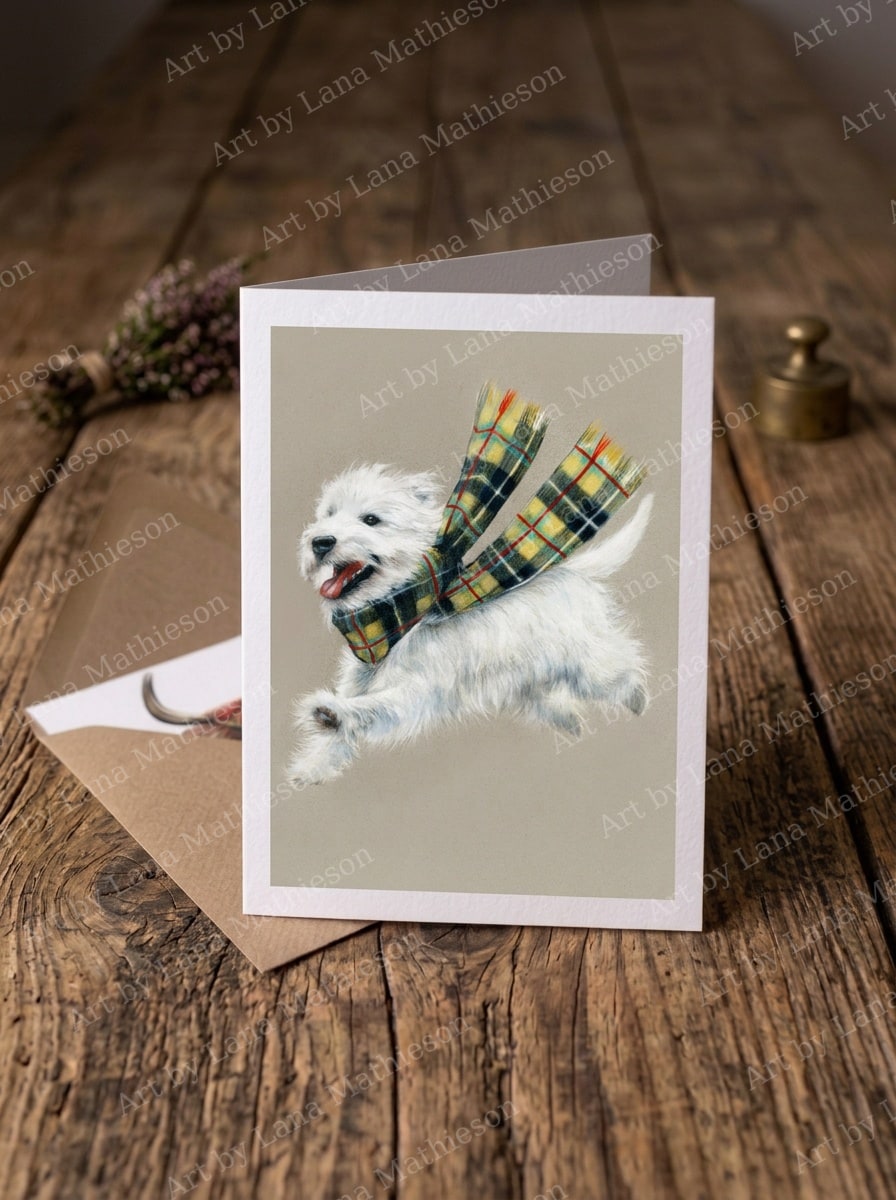 Happy design on an A6 greeting card.