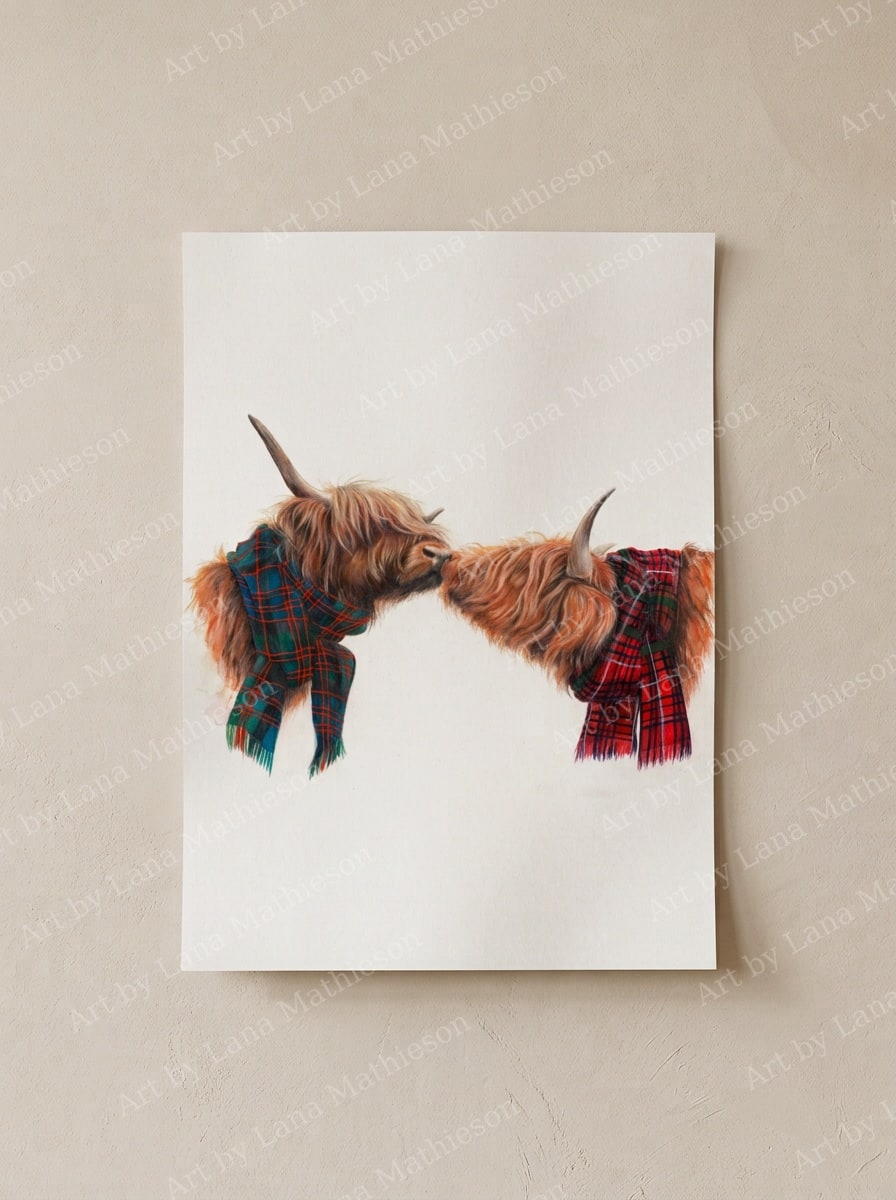 Highland Love design on an A1 scenic poster.