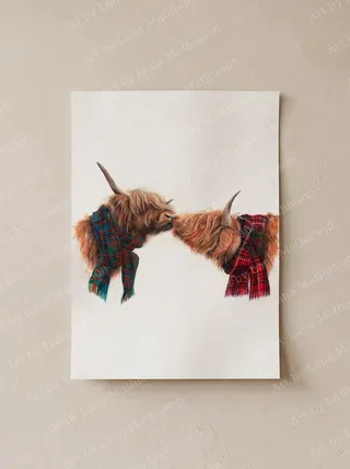 Highland Love design on an A1 scenic poster.