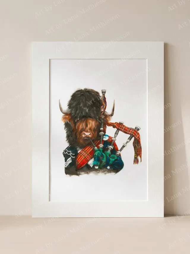 highland-piper-mounted-fine-art-print