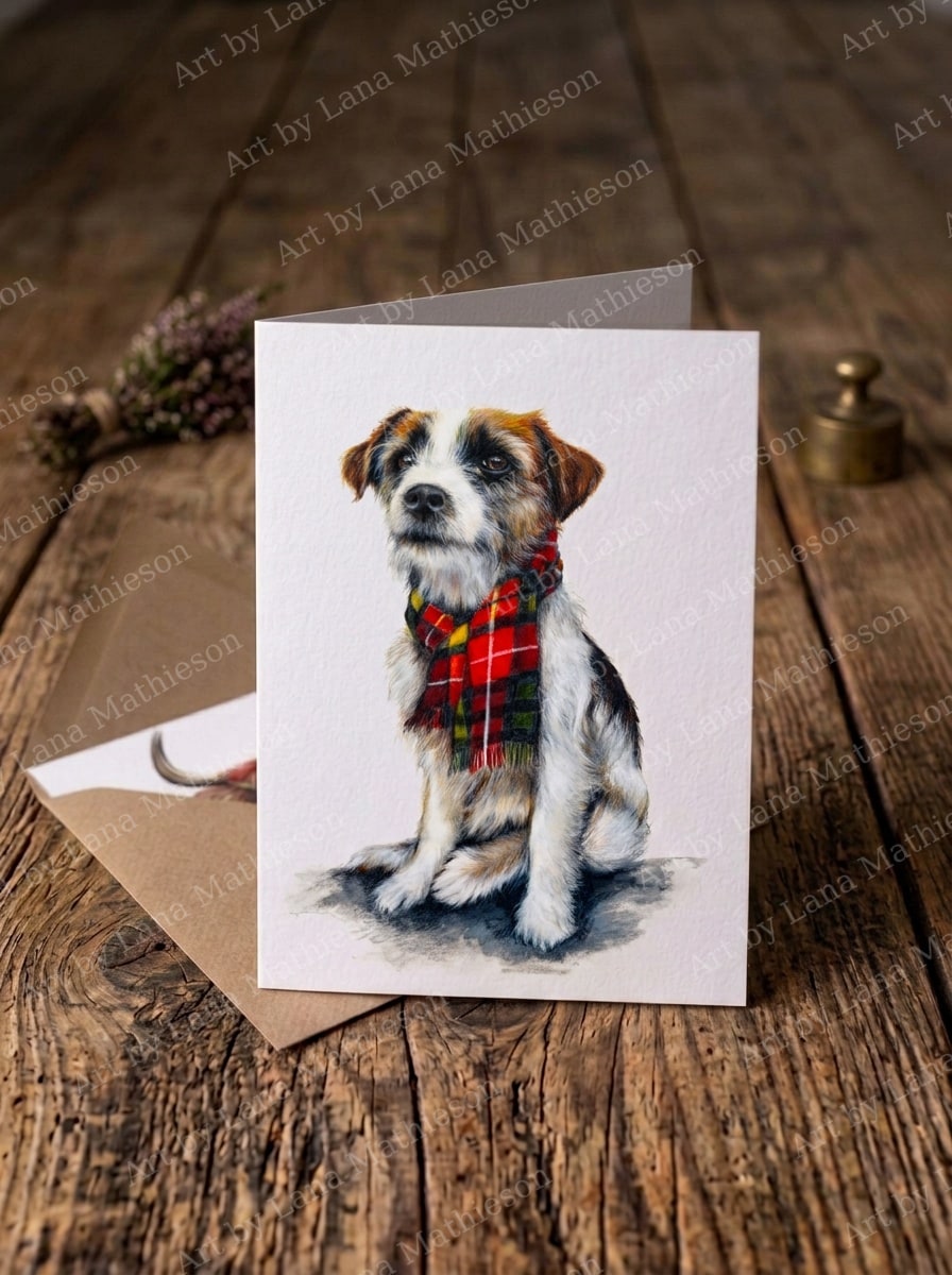 Jack design on an A6 greeting card.