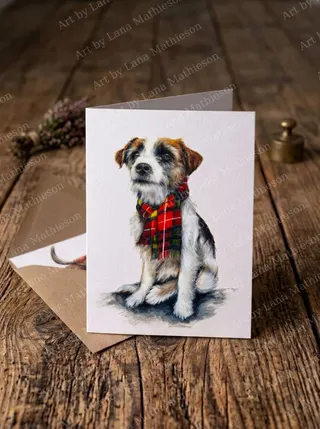 Jack design on an A6 greeting card.
