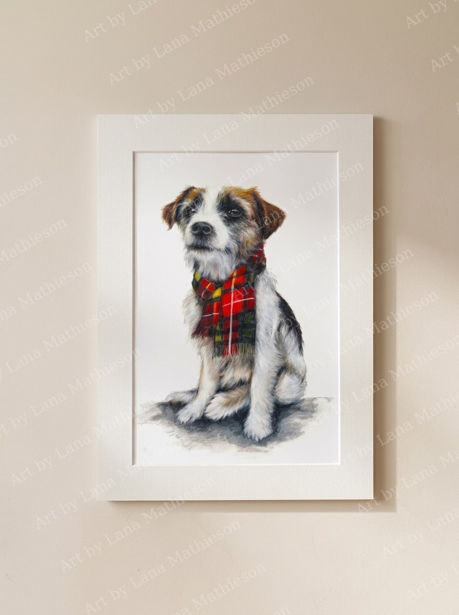 Jack design on a mounted fine art print.