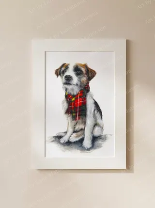 Jack design on a mounted fine art print.