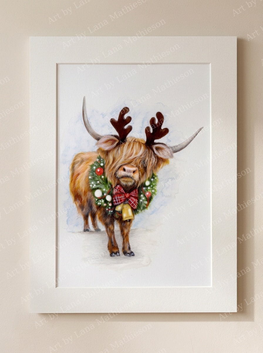 Jinglecoo design on a mounted fine art print.