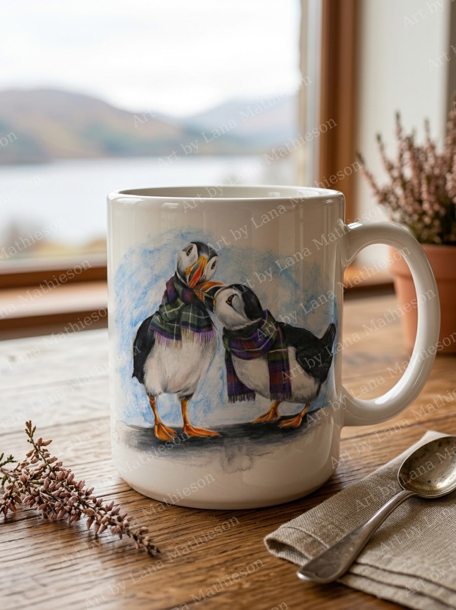 Love on Skye design on a ceramic mug.