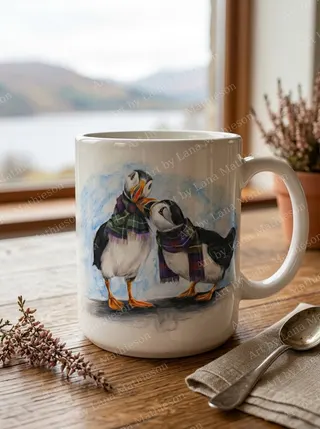 Love on Skye design on a ceramic mug.