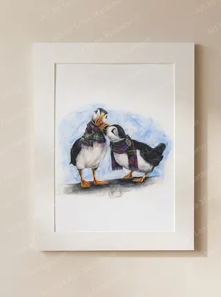 Love on Skye design on a mounted fine art print.