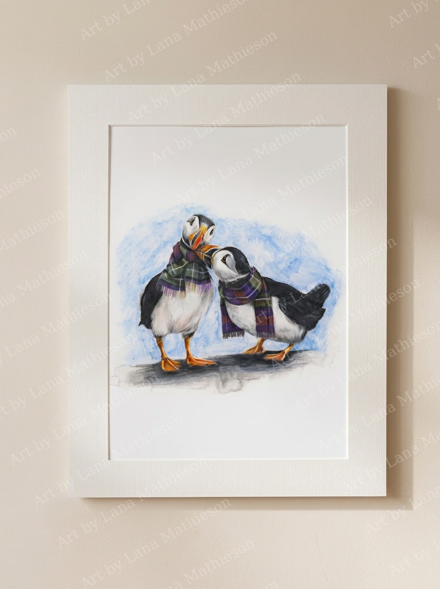 Love on Skye design on a mounted fine art print.