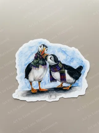 Love on Skye design on a waterproof outdoor sticker.