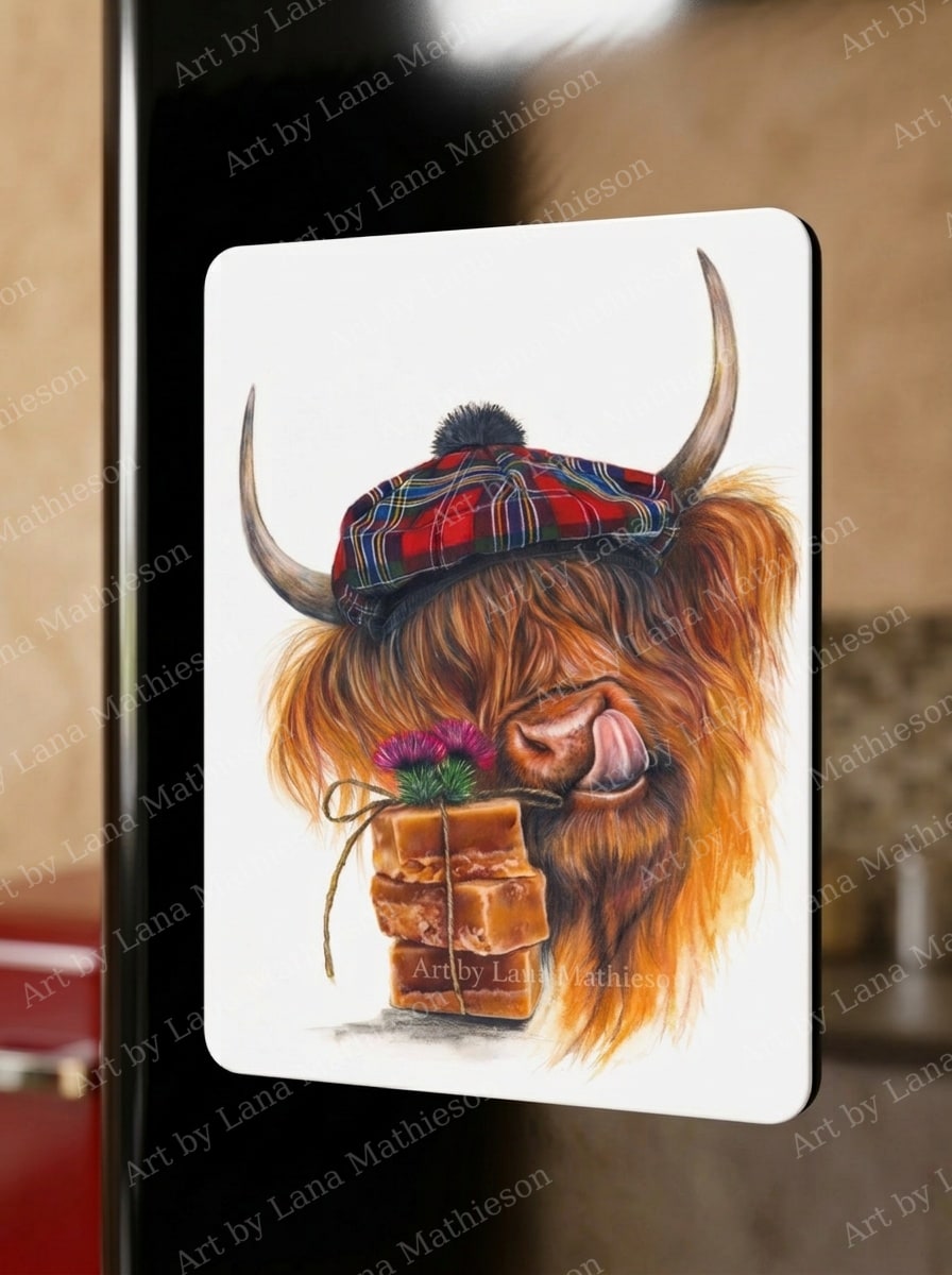 McFudge design on a fridge magnet.