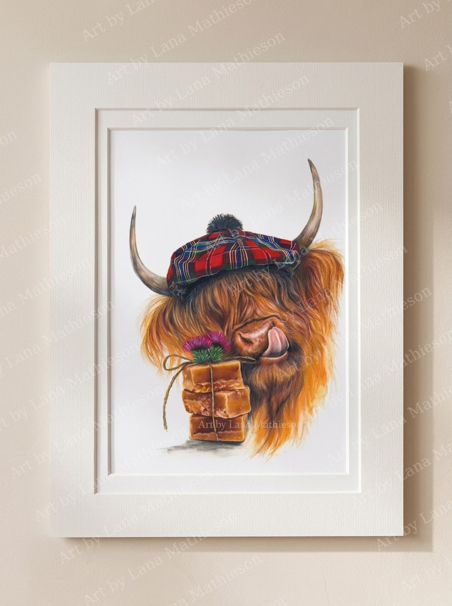 McFudge design on a mounted fine art print.