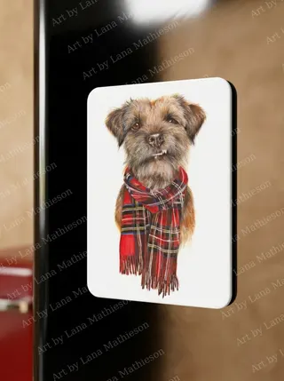 Murray design on a fridge magnet.