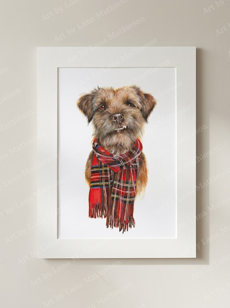 Murray design on a mounted fine art print.