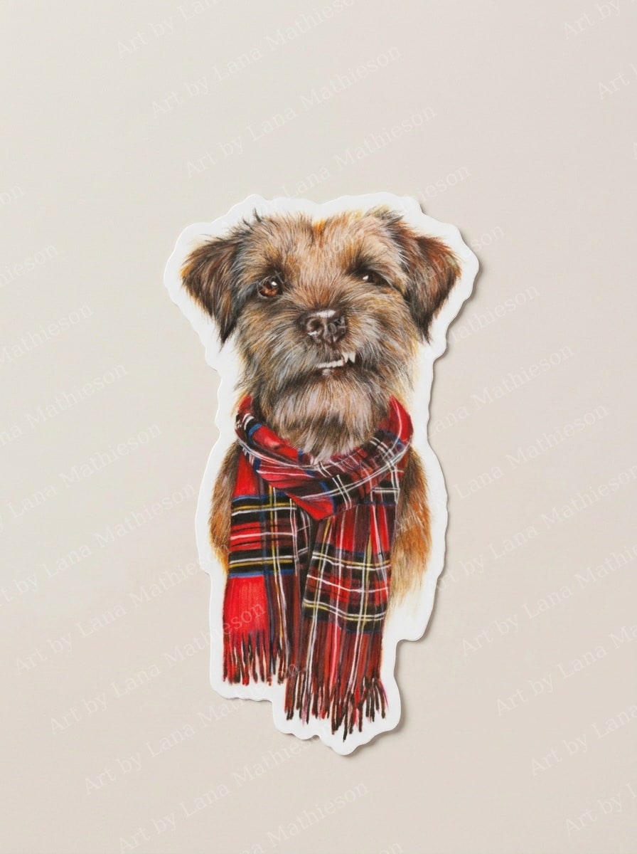 Murray design on a waterproof outdoor sticker.