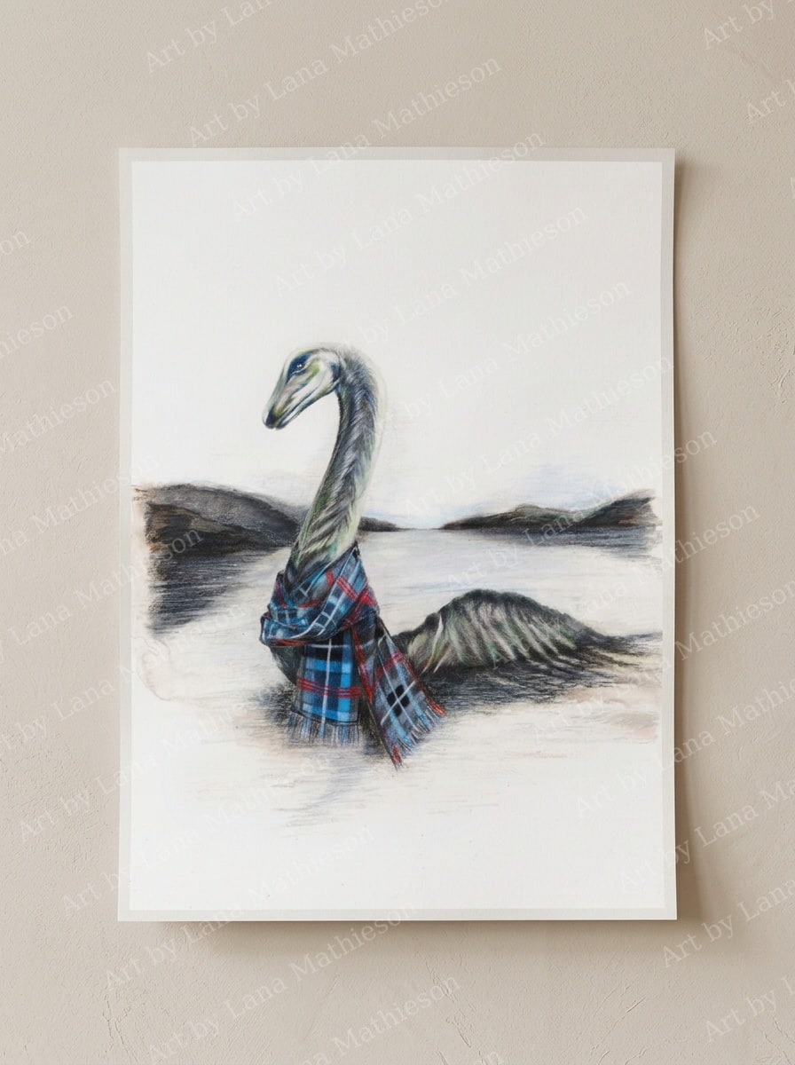 Nessie design on an A1 scenic poster.