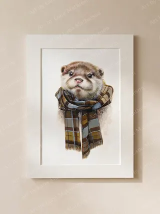 Ollie of Dunollie design on a mounted fine art print.