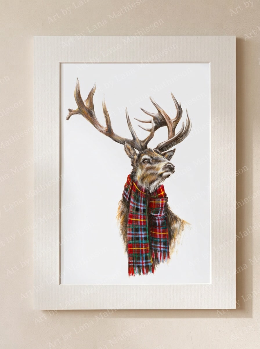 Pride design on a mounted fine art print.