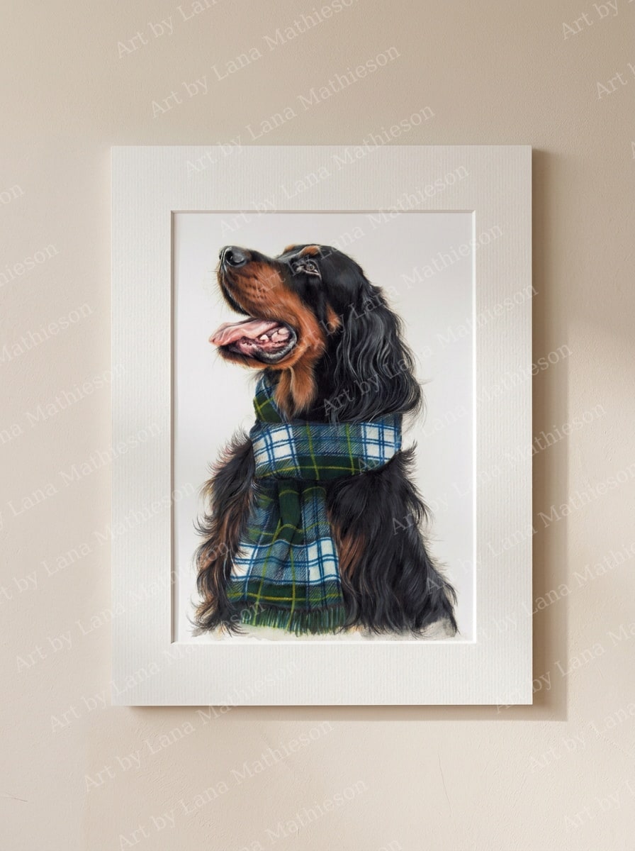 Pride of the Gordons design on a mounted fine art print.