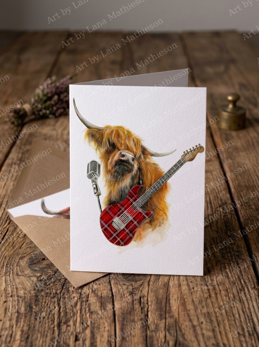 Riverside Rocker design on an A6 greeting card.