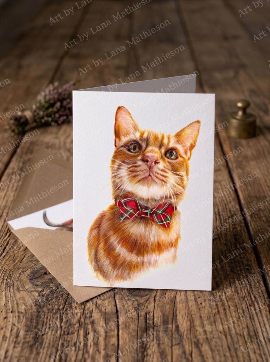 Rupert of Gloucestershire design on an A6 greeting card.