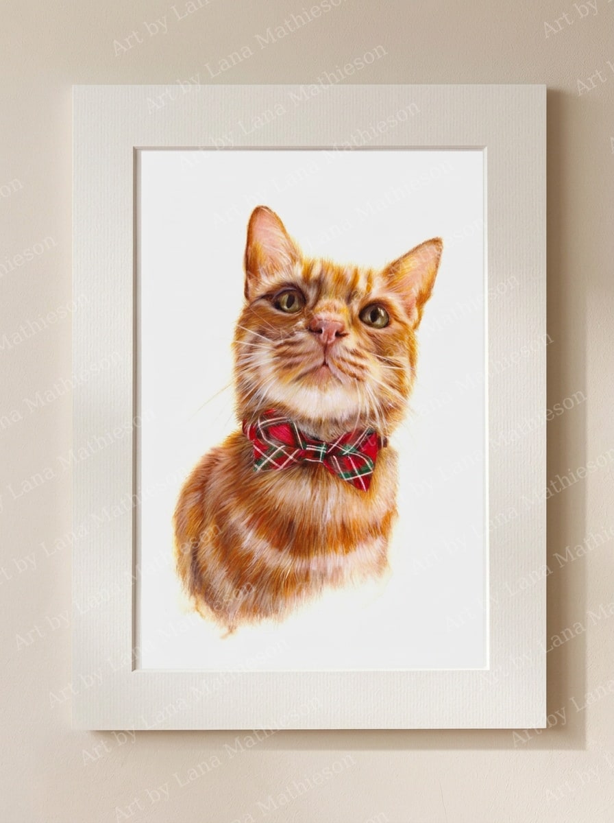 Rupert of Gloucestershire design on a mounted fine art print.