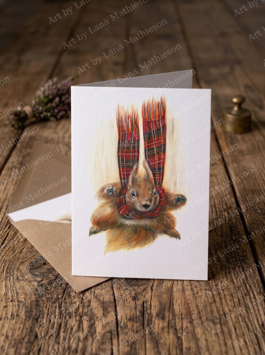 Skydiving in Scotland design on an A6 greeting card.