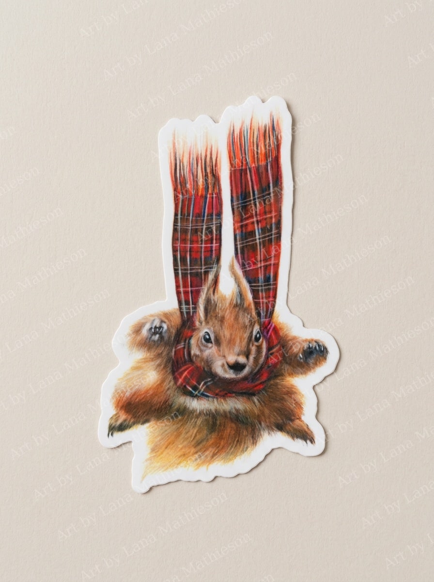 Skydiving in Scotland design on a waterproof outdoor sticker.