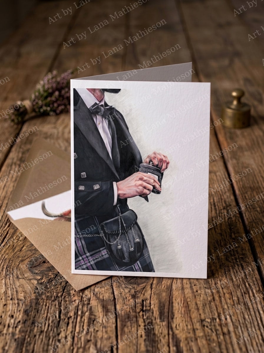 Sláinte design on an A6 greeting card.