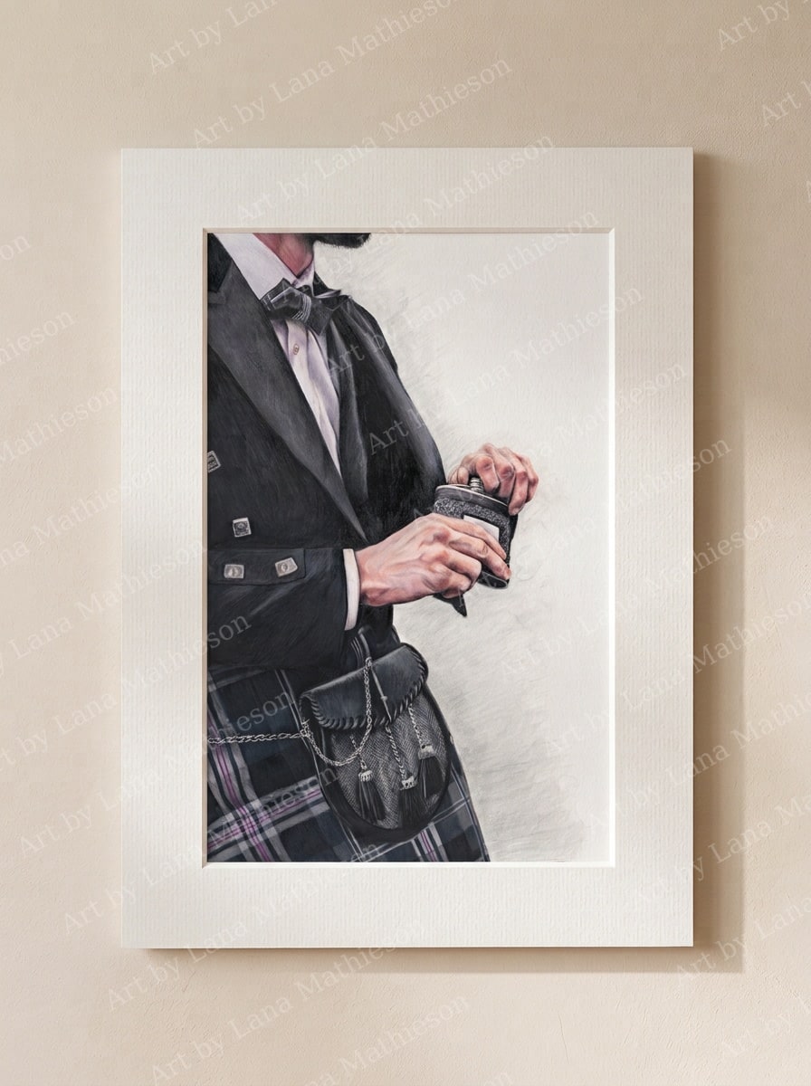 Sláinte design on a mounted fine art print.