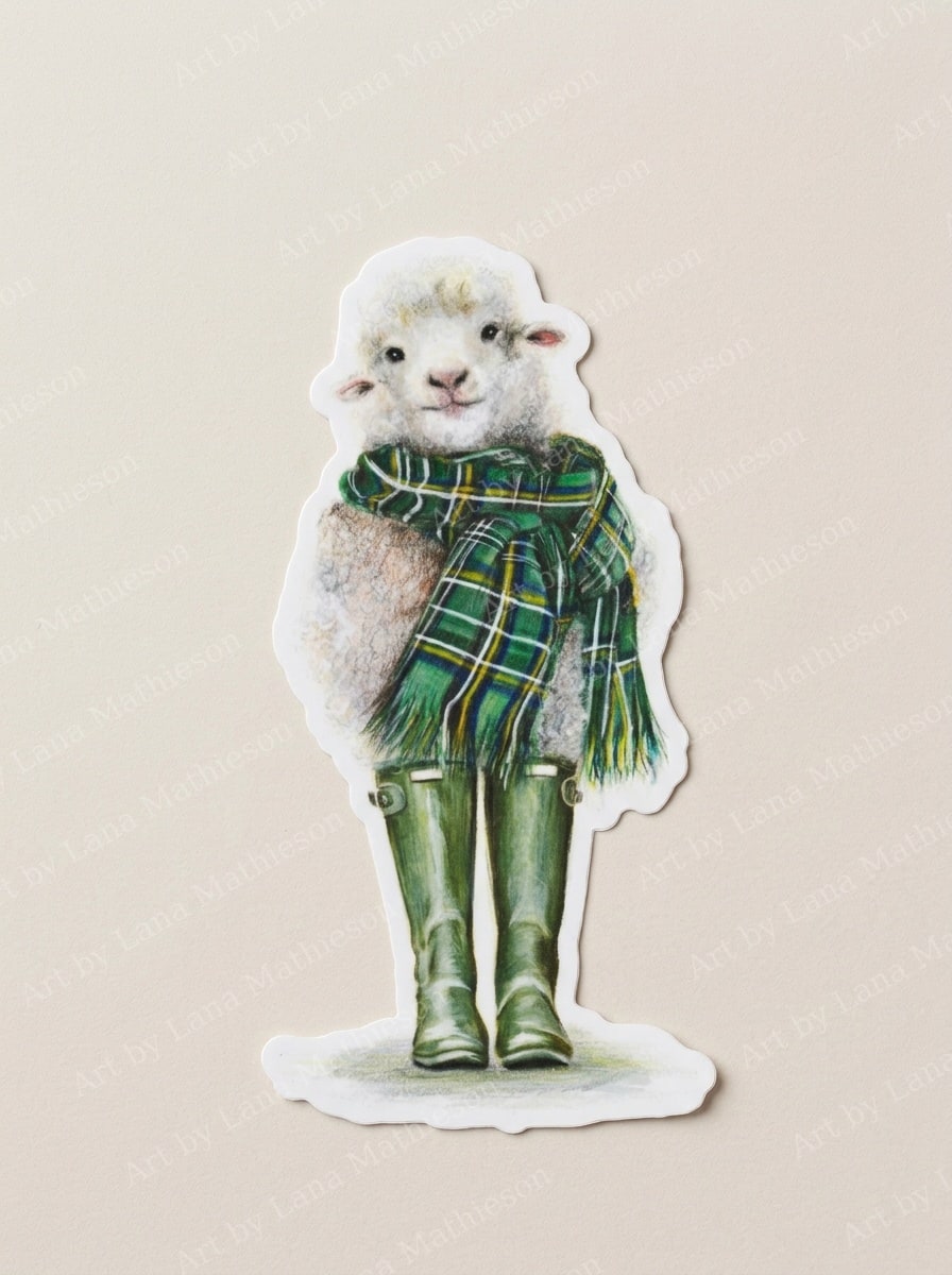 Spring in Scotland design on a waterproof outdoor sticker.