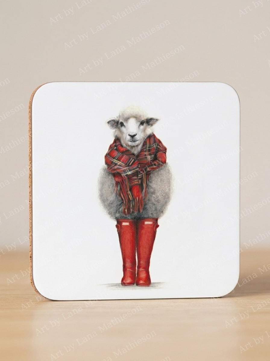 Summer in Scotland design on coasters.