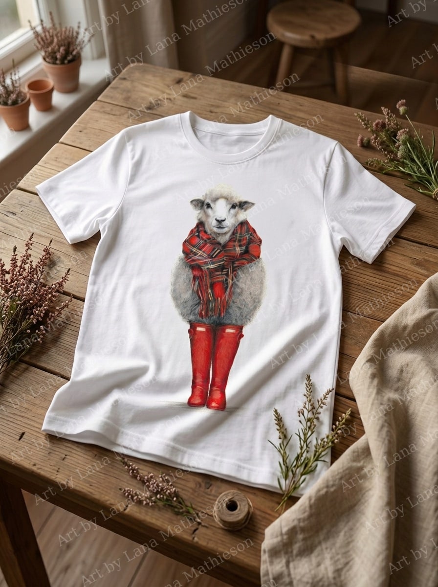Summer in Scotland design on a T-shirt.