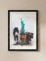 tartan-day-parade-mounted-fine-art-print
